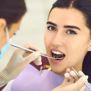 A woman having a general dental checkup at Dentist Bendigo